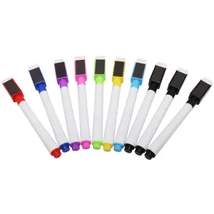 저렴한 사용자 정의 고품질 8 색 화이트 보드 펜 지울 수있는 드라이 지우기 화이트 보드 마커 및 지우개