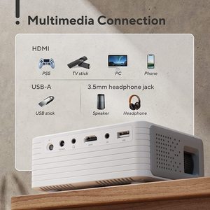 Mini <span class=keywords><strong>Proiettore</strong></span> <span class=keywords><strong>Portatile</strong></span> Ultra Compatto 720P Nativo con Supporto 1080p, <span class=keywords><strong>Proiettore</strong></span> Piccolo in Offerta <span class=keywords><strong>per</strong></span> Regali e <span class=keywords><strong>Presentazioni</strong></span> - Product Image 5