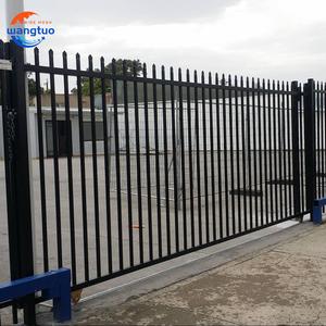 Khu dân cư hàng rào thép đen kim loại picket trang trí wrought sắt tấm để bán - Product Image 3