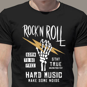 थोक OEM डिजाइन अपने खुद के लिए रॉक बैंड काले कपास टी शर्ट पुरुषों - Product Image 2