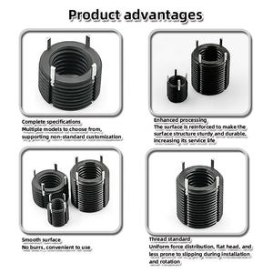 Insertos de Rosca com Trava em Aço Carbono, Totalmente Rosqueados, Acabamento em Óxido Preto, Tamanhos M2-M12 para Fixadores de Concreto Pré-moldado - Product Image 2