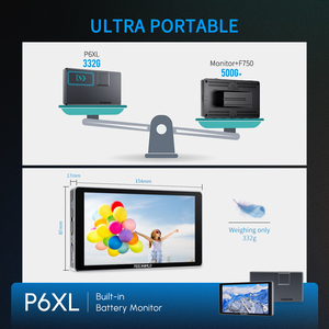 Feelworld p6xl 6 "1200nit độ sáng cao nhôm máy ảnh màn hình được xây dựng trong pin HDMI Sử dụng ngoài trời nhà máy trực tiếp đặt hàng số lượng lớn - Product Image 4