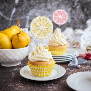 Décorations de gâteaux en forme de citron scintillantes sur le thème des fruits pour baby shower, bridal shower, <span class=keywords><strong>anniversaire</strong></span>, fournitures de décoration de gâteaux - Product Image 6