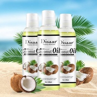 Disaar Vente en gros en vrac Huile de coco biologique pure à 100% Huile essentielle de massage pour la peau et les cheveux