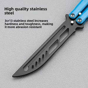 Cuchillo de Práctica Plegable de Acero Inoxidable sin Filo, Tipo Mariposa, para Entrenamiento Deportivo al Aire Libre, para Principiantes de <span class=keywords><strong>CSGO</strong></span>, Venta al Por Mayor de Fábrica - Product Image 3