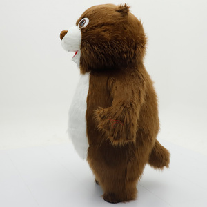 Costumes <span class=keywords><strong>de</strong></span> mascotte <span class=keywords><strong>de</strong></span> <span class=keywords><strong>castor</strong></span> marron à longue fourrure moelleuse, style anime, pour fêtes et danses, 2,2 m, pour cosplay d'animal <span class=keywords><strong>de</strong></span> rivière, vêtements gonflables - Product Image 3