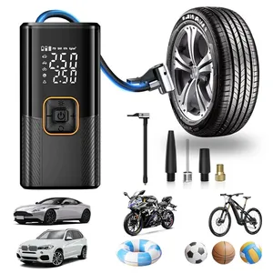 Pompe à air sans fil à double alimentation pour voiture, gonfleur USB pour voitures, véhicules électriques, vélos, ballons de <span class=keywords><strong>basket</strong></span> - Product Image 1