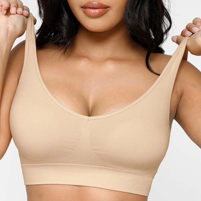 Custom Logo Women Deep Cup Bra Hides Back Fat Push up Elasticity Plus Size Seamless Body Shaping Sports Bra for Women Shapewear