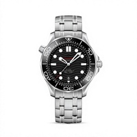 Vente directe d'usine Haima 300 Montre homme entièrement automatique mécanique avec bracelet en acier inoxydable, aiguilles lumineuses, 42 mm, étanche 300 m