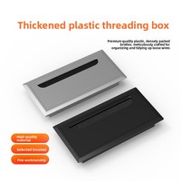 Couverture de boîte en plastique épaisse, lavable, réutilisable et amovible avec brosse pour bureaux et tables de réunion, design à trous carrés