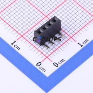 PM200-1-04-W-4.3 Pin Socket Bent Lead Through Hole,P=2mm Connector 1x4P 2mm Square Hole Right Angle Insert - Product Image 1
