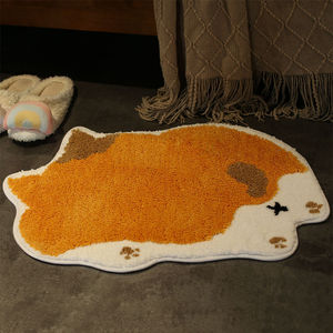 Alfombra de baño con forma de animal de dibujos animados, antideslizante, absorbente, para el hogar, dormitorio, baño, varios colores, diseño novedoso, 3 piezas - Product Image 3