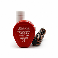 Pompe de vidange d'eau marine électrique SAILINGFLO 12V 500GPH avec capteur de niveau d'eau