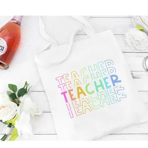 女士手提包帆布手提包棉布肩女士购物袋2020环保可折叠教师礼品袋