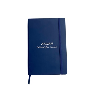 Fabrication de carnets de notes en cuir PU personnalisés, à couverture plate, faciles à écrire sur, pour l'école, le bureau, avec impression et sangle élastique - Product Image 1