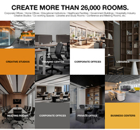 Poste de travail de direction moderne au design innovant, bureau modulaire 4 places avec armoire de rangement et cloisons