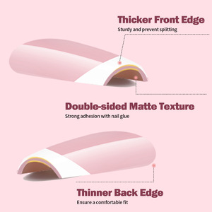 ZHI JIA 288 pièces/boîte – Faux ongles en gel à couverture complète pour <span class=keywords><strong>manucure</strong></span>, 12 couleurs, pour doigts et orteils, en ABS, à presser, style French - Product Image 6