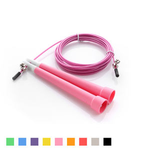 Mkas เชือกกระโดดพีวีซีสีขาวสำหรับออกกำลังกายเชือกกระโดดแบบมืออาชีพพร้อมโลโก้เหล็กถ่วงน้ำหนักสำหรับยิมออกกำลังกาย - Product Image 1