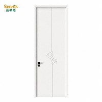 Porte intérieure en bois MDF courbée minimaliste moderne, isolation acoustique, peinture personnalisée, résistante aux rayures, pour chambre à coucher ou hôtel