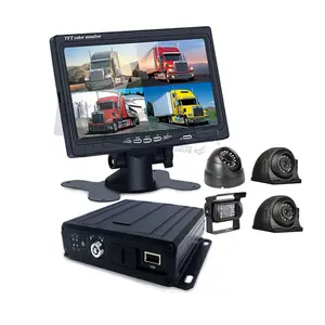 מכירה לוהטת 7 אינץ לרכב וידאו מקליט 24v משאית 360 תואר מבט ציפור מצלמה מערכת מקליט Dvr אבטחת מערכת