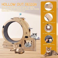 Roue de course sportive pour chat Roue pour chats Cadre d'escalade en bois Litière pour chat Roue de fitness pour intérieur