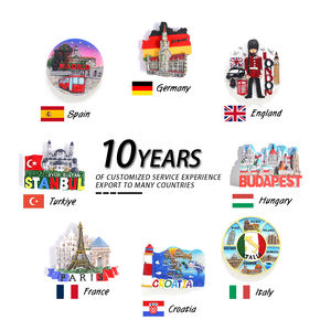 Imanes de nevera redondos personalizados de Italia, recuerdos de viaje, ciudades con logotipo personalizado, imán de resina para - Product Image 6