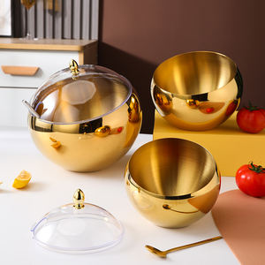 Bol de service multifonction pour buffet de restaurant d'hôtel avec couvercle bols d'assaisonnement pour buffet en acier inoxydable - Product Image 5