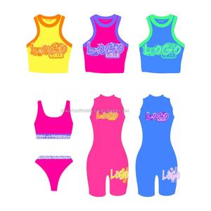 Ensemble de bikini deux pièces de haute qualité de marque de créateur pour femmes, vente en gros, maillot de bain en néoprène taille haute, logo uni, maillot de bain personnalisé - Product Image 4