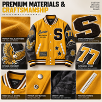 Veste universitaire OEM en chenille épaisse brodée, personnalisée avec patch 3D en relief, veste de baseball en laine avec manches en cuir