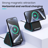 Pengisi Daya Nirkabel Magnetik Portabel 15W dengan Pengisian Cepat dan Dudukan Ponsel Tipe-C untuk Speaker dan Pengisi Daya Meja
