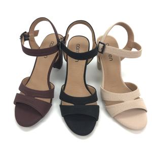 Sandales à talons hauts pour femmes, chaussures d'été à bout ouvert, chaussures de mariage, nouvelle collection, sandales plates en PU - Product Image 1