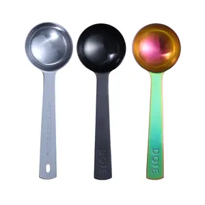 OEM LOGO stainless steel measuring table spoon tea coffee scoop measurement coffee measuring scoop