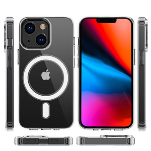 Akrilik yüksek temizle manyetik telefon Iphone için kılıf 14 13 12 11 Pro Max <span class=keywords><strong>6</strong></span> <span class=keywords><strong>7</strong></span> 8 artı Se şeffaf manyetik cep telefonu kapak - Product Image 5
