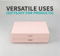 Scatola Regalo in Carta Pieghevole Personalizzabile, Scatola Regalo Rigida Rosa in Carta, Scatola Regalo in Cartone Laminato per Cosmetici