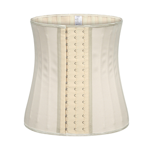 GC Custom Shapewear donna Plus Size body corsetto in gomma lucido 25 ossa d'acciaio corsetto in lattice ganci regolabili perdere peso - Product Image 2