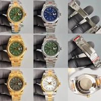 Montre mécanique automatique dorée de luxe pour homme - Modèle chronographe - Bracelet en caoutchouc - Verre saphir - Montre de sport lumineuse