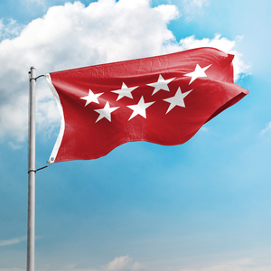 Bandera Nacional Personalizada de 3x5 pies, Banderas de <span class=keywords><strong>Madrid</strong></span>, España, Banderas de Poliéster Impresas Digitales con Ojales de Latón, Decoración Interior y Exterior - Product Image 1