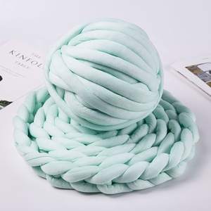Benang Chunky Tube Lengan Tangan Rajut Fuzzy Vegan Braid Polyester Dijepit Benang Tabung Coton - Product Image 3