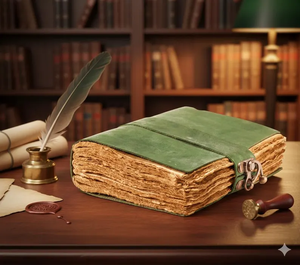 Vintage Leather Journal with C-Lock Closure Handmade Deckle Edge Paper <b>Book</b> of Shadows, Rustic Diary for Men & Women - Product Image 1