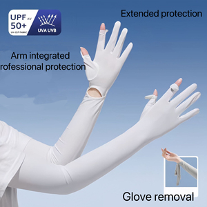 Guantes de seda helada largos hasta el codo para mujer, protección UV, para verano, para montar a caballo y conducir - Product Image 5