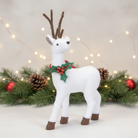 Décoration de Noël vintage en forme de renne, grande taille, pour l'extérieur, design personnalisé