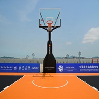 Revêtement de sol sportif extérieur professionnel, antidérapant, résistant à l'usure, modulaire, détachable, dalles de sol sportif FIBA