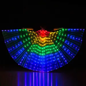 ปีก LED สำหรับแสดงการส่องสว่างของเครื่องแต่งกายงานแต่งงาน,ชุดเต้นรำมีปีก Led