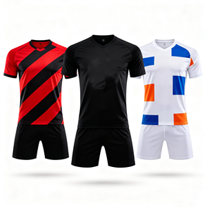 Hochwertiges Europäisches Unisex Fußballtrikot in Marineblau für Erwachsene, Anpassbares Baumwolltrikot mit Stickerei zum Bedrucken - Product Image 1