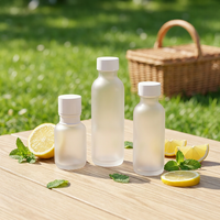 Échantillons Gratuits – Emballage Cosmétique : Flacon en Verre Épais avec Pompe Vaporisateur et Couvercle Blanc pour Shampoing et Lotion 10ml/15ml/30ml – Fini Mat