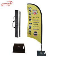 Drapeau publicitaire en forme de plume avec sac de transport, mât léger en composite de carbone pour promotions intérieures et extérieures, mariages, foires