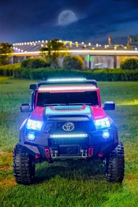 <strong>Children</strong> Electric 12V 4WD Ride-On <strong>Car</strong> for 2-4 &amp; 5-7 Years Battery Powered Plastic Unisex Toy with Music &amp; LED Lights - Product Image 5