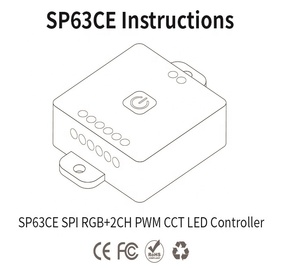 Spi RGB + 2CH PWM LED Strip ánh sáng CCT Led điều khiển sp63ce thông minh LED dimmer - Product Image 2