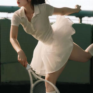 New Style <span class=keywords><strong>2</strong></span> Stück Damen Tennis Rock Set Schnellt rocknen Fitness Tennis Kleid Fitness Yoga Tennis Rock Set - Product Image 1