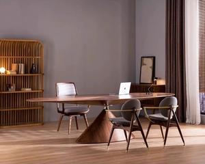 ชุดโต๊ะรับประทานอาหารที่ทันสมัยสุดหรูแผ่นไม้ล้วนทรงวงรีจานบินบนโต๊ะเก้าอี้10-12-20คนบ้านโรงแรมวิลล่า - Product Image 3